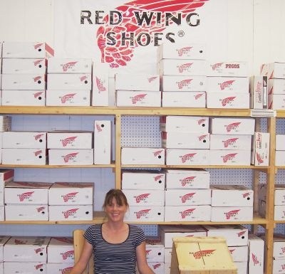 Redwing shoe display after Bandi and John reorganized